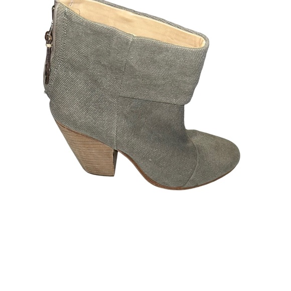 Rag & Bone Newbury Canvas Ankle Booties Natural color Size 37 us size 7 boots - Picture 1 of 7